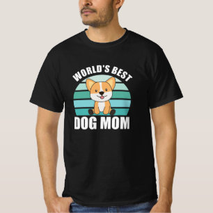 Beste Hundemama der Welt - Hund Corgi Vintage Sonn T-Shirt