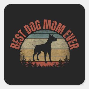 BESTE HUNDEMUTTER ALLER ZEITEN QUADRATISCHER AUFKLEBER