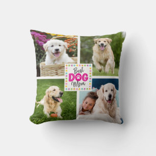 Beste Hundemutter Benutzerdefinierte 4-Foto Mehrfa Kissen