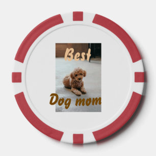 Beste Hundemutter braune Pfütze Haustier Hund Katz Pokerchips