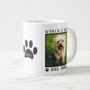 Beste Hundemutter der Welt Name Pfotenabdrücke Hau Jumbo-Tasse