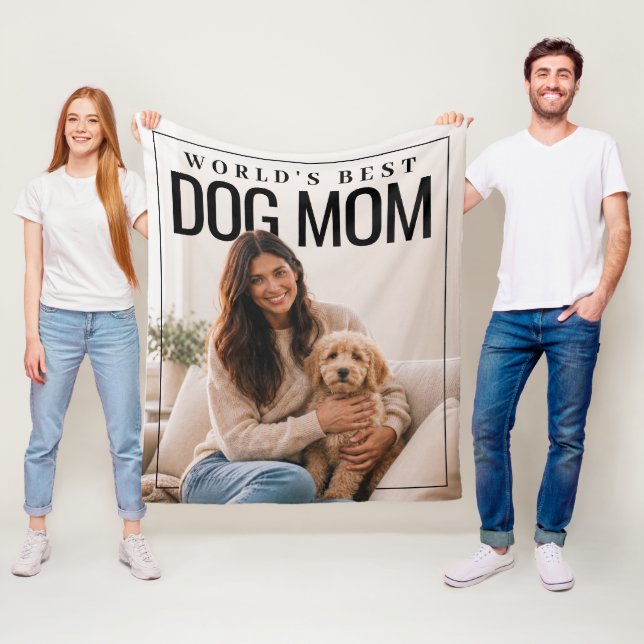 Beste Hundemutter der Welt PhotoPop Fleecedecke (Beispiel)