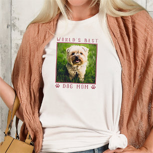 Beste Hundemutter der Welt Rosa Pfotenabdrücke Hau Tri-Blend Shirt