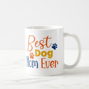 Beste Hundemutter farbiges Typografie-Design Kaffeetasse