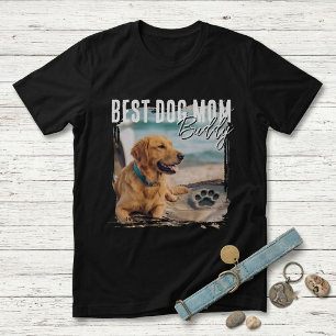 Beste Hundemutter Individuelles Foto abgenutzter V T-Shirt
