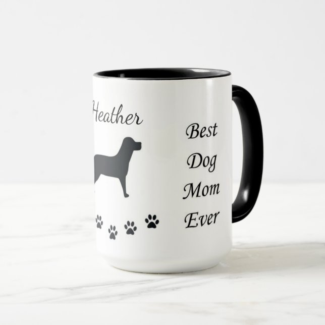 Beste Hundemutter je nach Tasse (VorderseiteRechts)