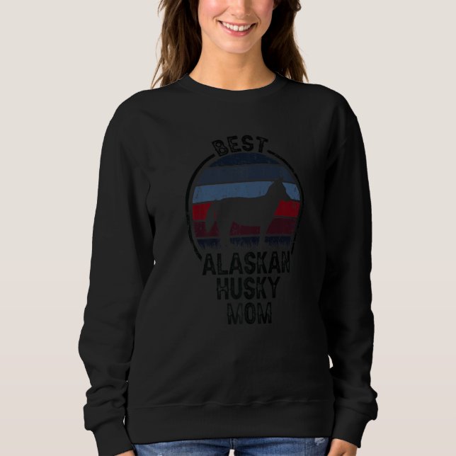 Beste Hundemutter Mama - Vintage Alaskan Husky Pre Sweatshirt (Vorderseite)