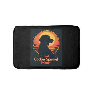 Beste Hundemutter Mama - Vintage Cocker Spaniel T- Badematte