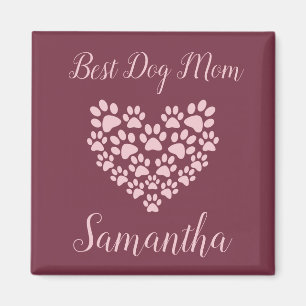 Beste Hundemutter Personalisierter Magnet Marone