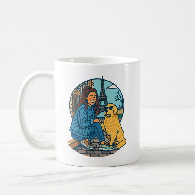 Beste Hundemutter überhaupt in Paris Kaffeetasse (Links)