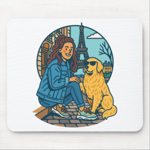 Beste Hundemutter überhaupt in Paris Mousepad
