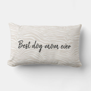 Beste Hundemutter Zebradruck Lendenkissen
