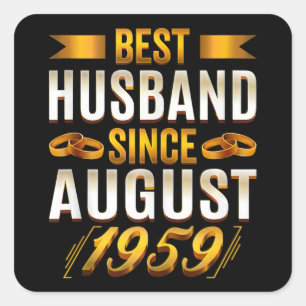 Beste Husband Funny Anniversary Elternteile Quadratischer Aufkleber