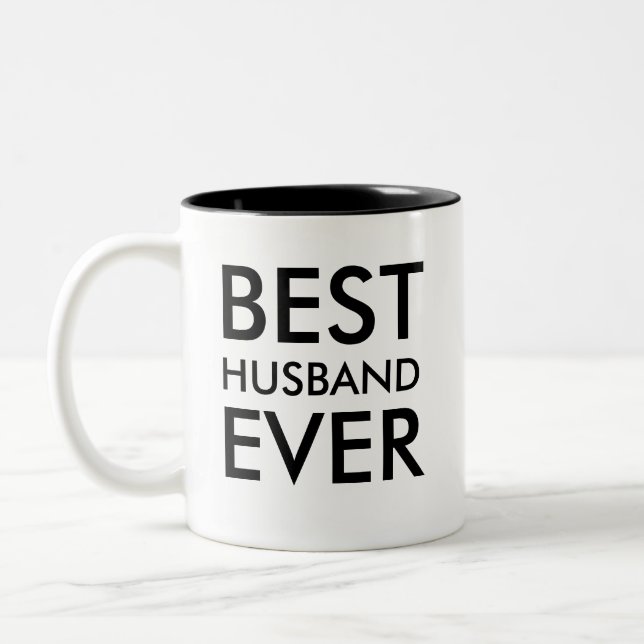 Beste Husband-Tasse je | Valentinstag Zweifarbige Tasse (Links)