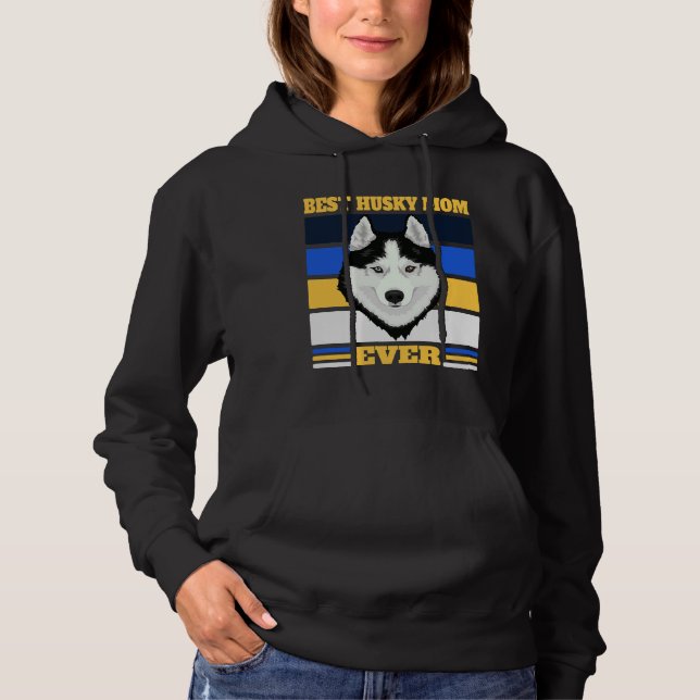 Beste Husky-Mama je 2 Hoodie (Vorderseite)