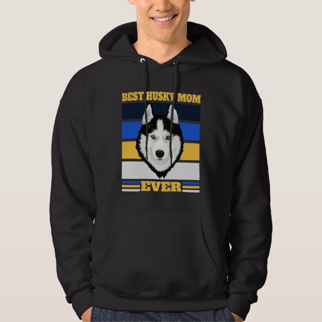 Beste Husky-Mama je 2 Hoodie (Vorderseite)