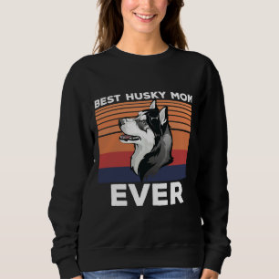 Beste Husky-Mama je Idee für Husky Vater Husky Mam Sweatshirt