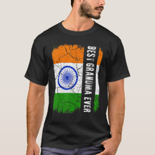 Beste indische Oma je Indien Flag Muttertag T-Shirt