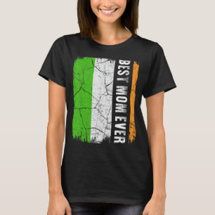 Beste irische Mama je Irland Flaggenfeiertag T-Shirt