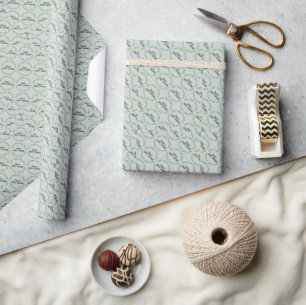 Beste Irische Mutter graues glänzendes Geschenkpap Geschenkpapier