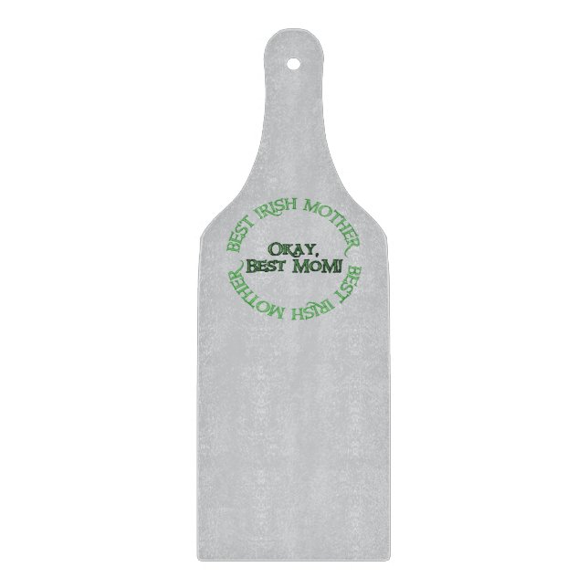 Beste Irische Mutter graues Glas-Paddle-Schneidbre Schneidebrett (Vorderseite)