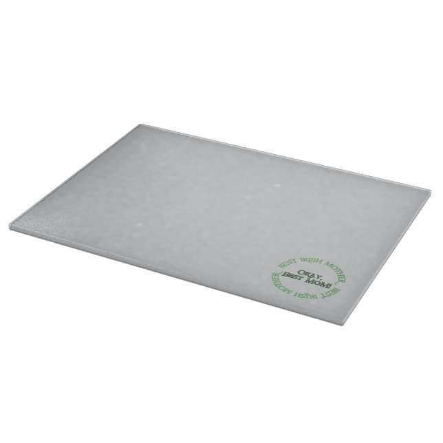 Beste Irische Mutter graues Glas-Schneidbrett Schneidebrett (Ecke)