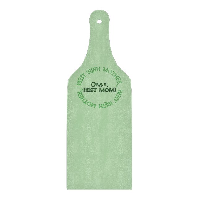 Beste Irische Mutter grüne Glas-Schneidbrett Schneidebrett (Vorderseite)