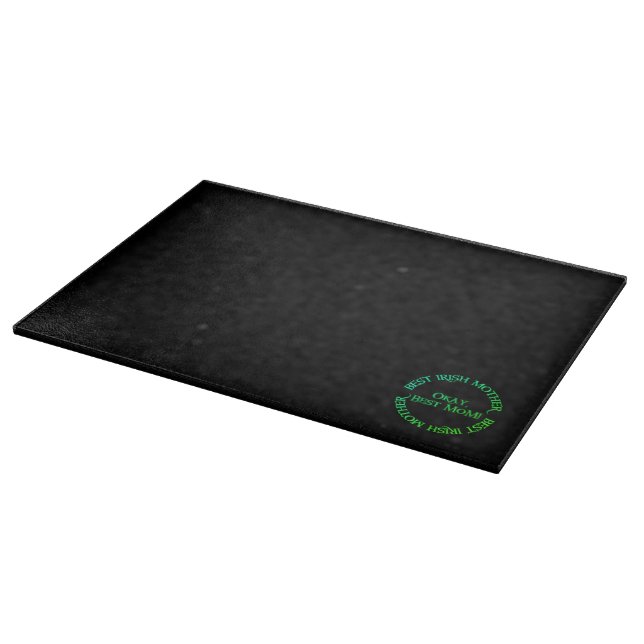 Beste Irische Mutter schwarzes Glas Schneidbrett Schneidebrett (Ecke)