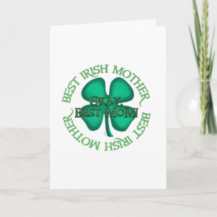 Beste Irish Mother-Grußkarte (Vert) Karte