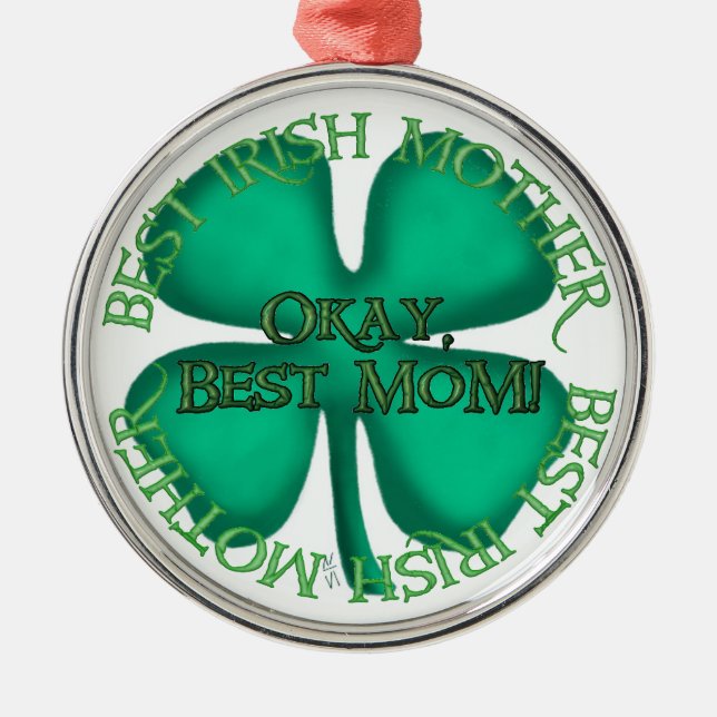Beste Irish Mother Medal Metal Ornament (Vorne)
