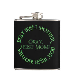Beste Irish Mother schwarz umhüllte Flasche Flachmann