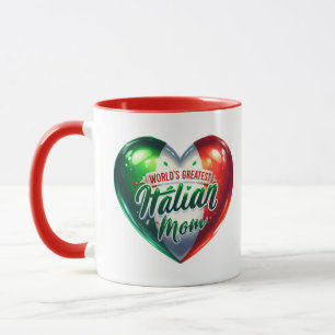 Beste italienische Mutter der Welt Neuheit Tasse