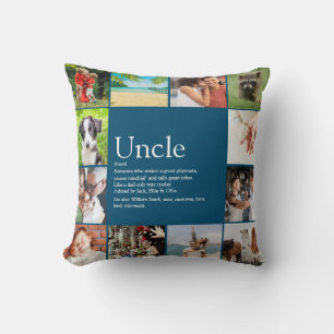 Beste jemals Onkel Moderne Coole Fun FotoCollage Kissen