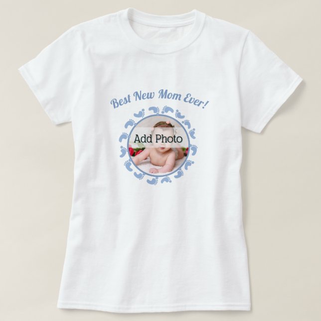 Beste Junge Mutter/Mutter Foto-Kind T-Shirt (Design vorne)