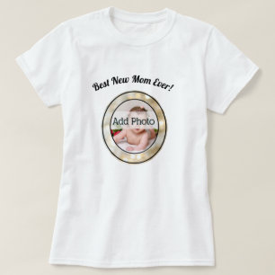 Beste Junge Mutter/Mutter-Foto-Rahmen T-Shirt