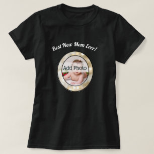 Beste Junge Mutter/Mutter-Foto-Rahmen T-Shirt