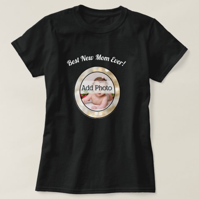 Beste Junge Mutter/Mutter-Foto-Rahmen T-Shirt (Design vorne)