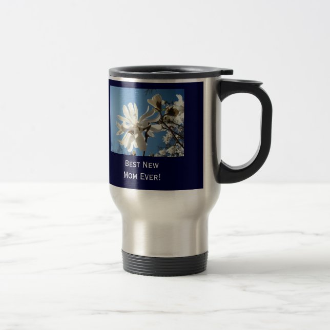 Beste Junge Mutter Tasse Blue Sky Magnolia Blume (Rechts)