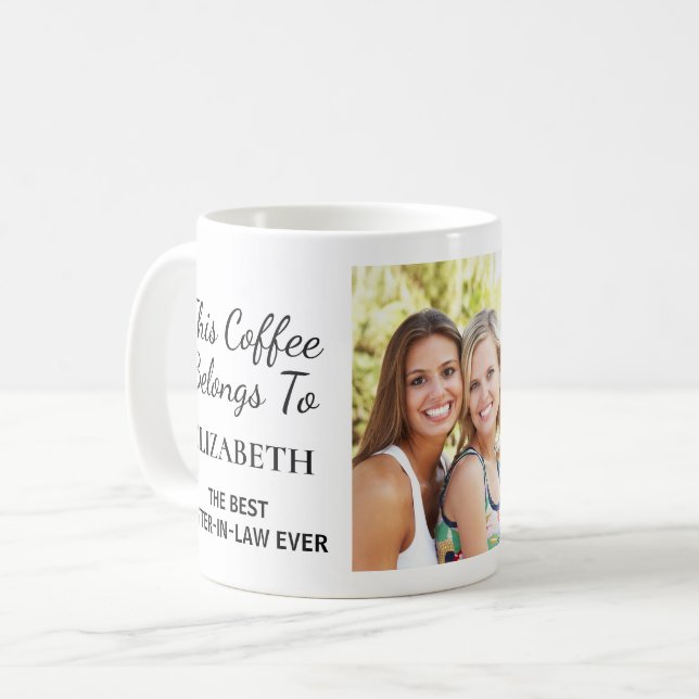 Beste Justizministerin seit Personalisiertem Foto Kaffeetasse (Vorderseite Links)