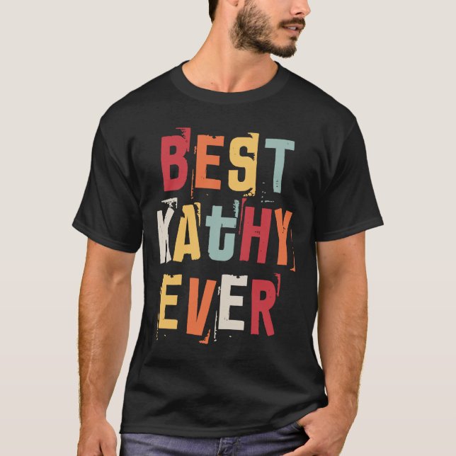 Beste Kathy je populäre Retro Birth Names Kathy Co T-Shirt (Vorderseite)