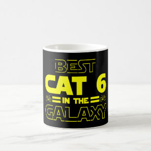 Beste Katze 6 in der Galaxie Kaffeetasse
