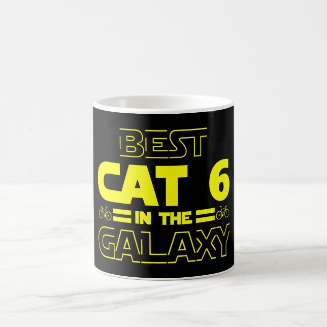 Beste Katze 6 in der Galaxie Kaffeetasse (Mittel)