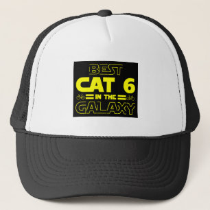 Beste Katze 6 in der Galaxie Truckerkappe