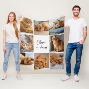 Beste Katze Aller Zeiten Benutzerdefinierter Text Fleecedecke