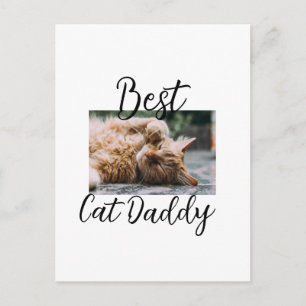 Beste Katze Daddy Eltern Haustier Foto Papa Mama e Postkarte
