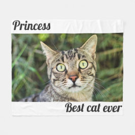 Beste Katze je mit Foto niedliches personalisierte Fleecedecke