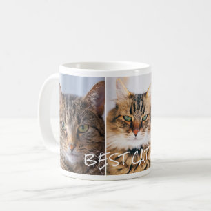 Beste Katze Mama 3 FotoCollage Kaffeetasse