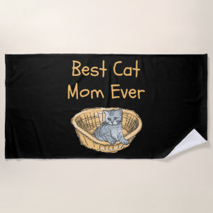 Beste Katze Mama je Frauen Katze Liebe Mamas Mütte Strandtuch