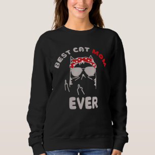 Beste Katze Mama je Meow mit meiner Katze für Frau Sweatshirt