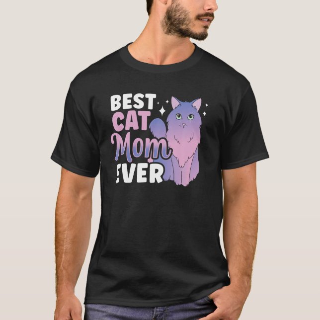 Beste Katze Mama je Redewendungen Mama Mama Mother T-Shirt (Vorderseite)